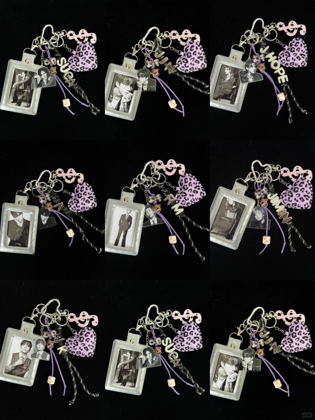 BTS Photocard Holder Keychain Bag Charm