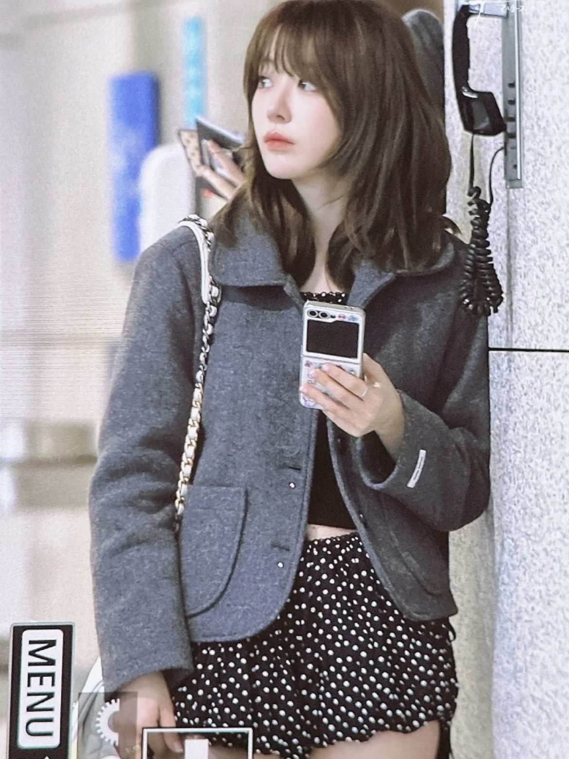 Lesserafim Sakura&Babymonster Chiquta Inspired Polka Dot Crop Top Shorts Set