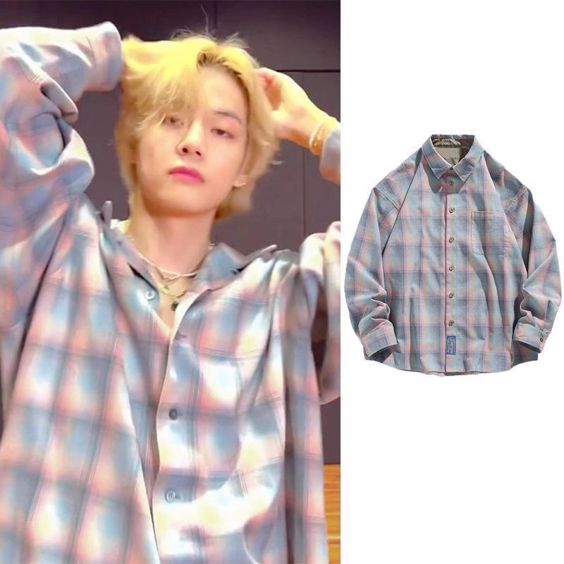 BTS V Inspired Plaid Shirt
