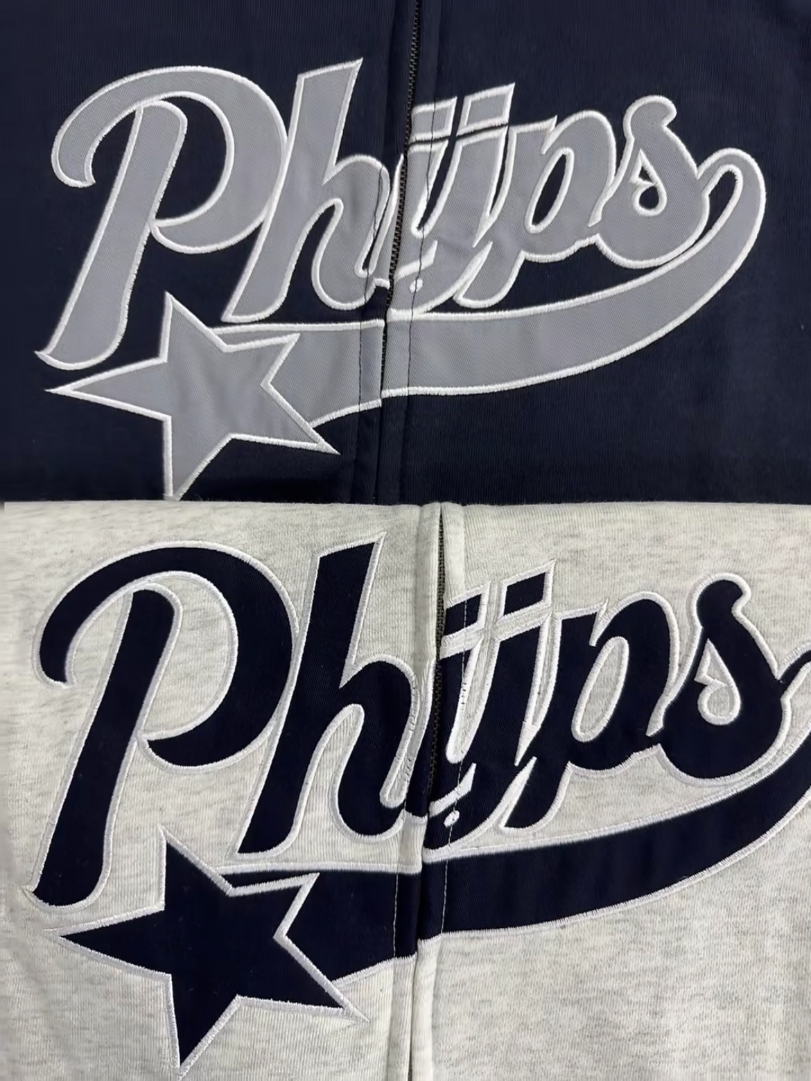 NewJeans&NMIXX&GIDLE Inspired Embroidered Letter Zip-Up Hoodie