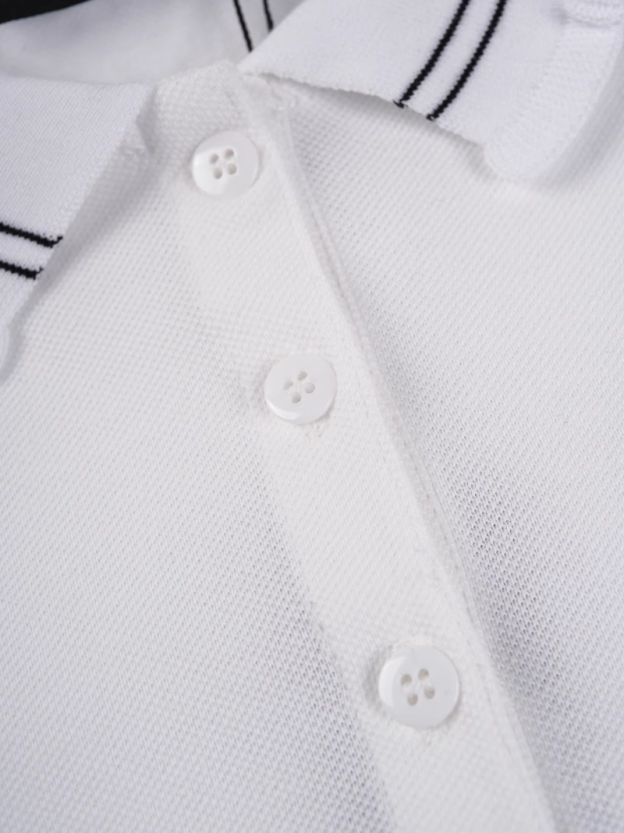 Blackpink Jennie White Polo Shirt Shorts Set