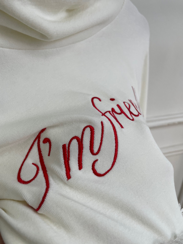 Lace heart long-sleeve hooded top-Blackpink Jennie