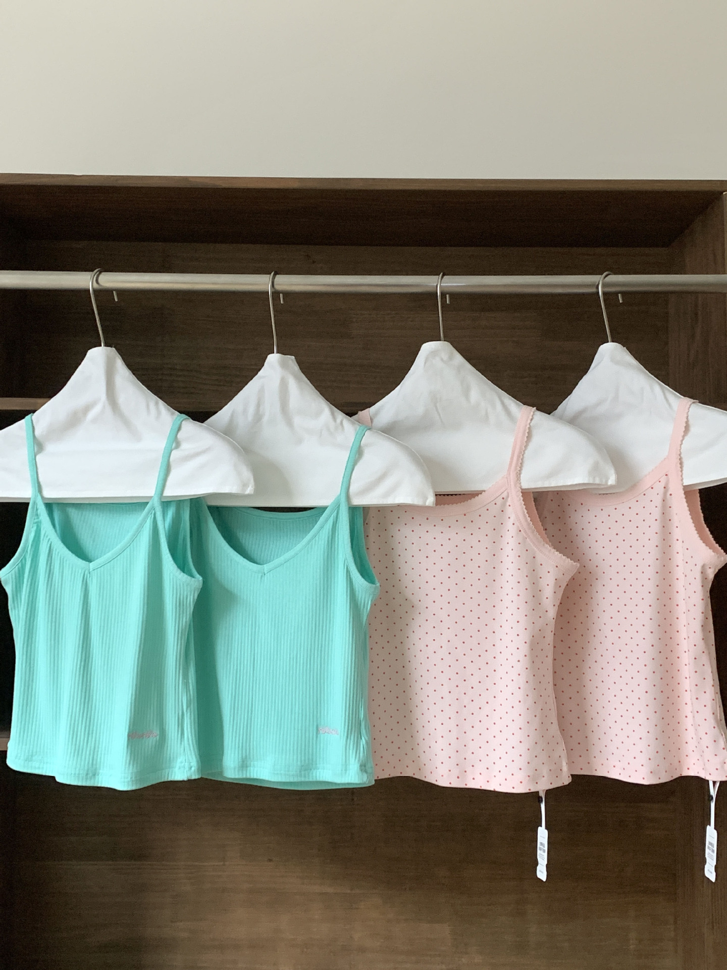 IVE Wonyoung Inspired 2-Layer Dot V Cami Set