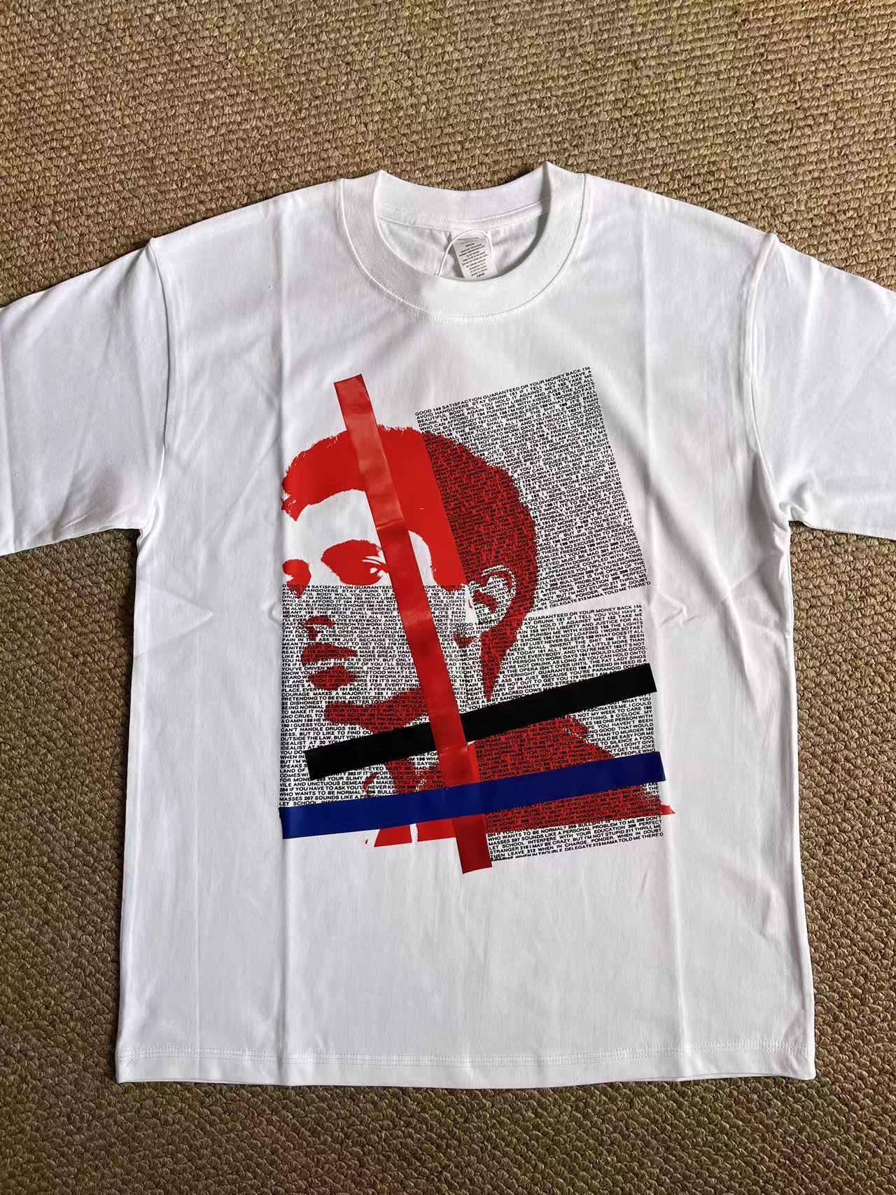 Cortis Martin Inspired Portrait Collage Tape Print T-Shirt