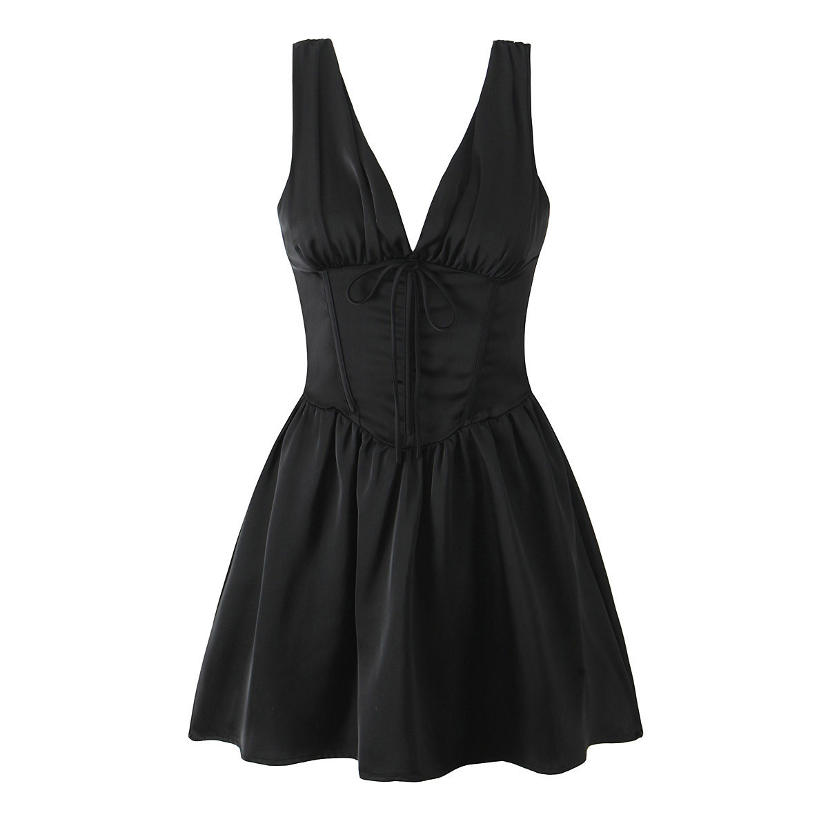 V-neck puffy dress-Outfitidea For Blinks BLACKPINK-Inspired Fashion