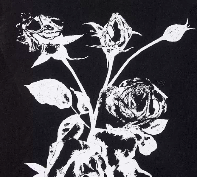 LE SSERAFIM Chaewon Inspired Rose Baby Tee