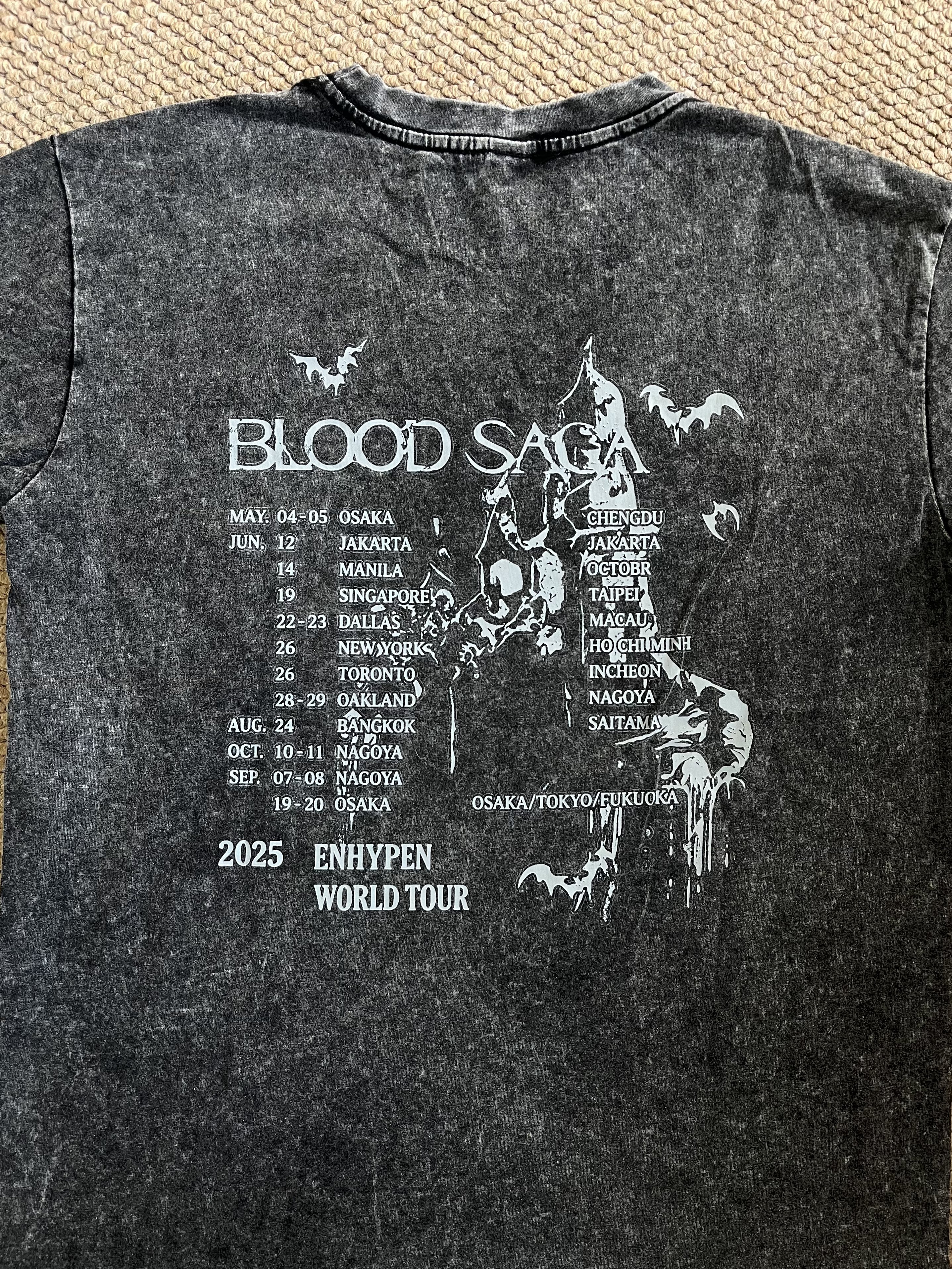 ENHYPEN concert inspired blood saga world tour print tshirt