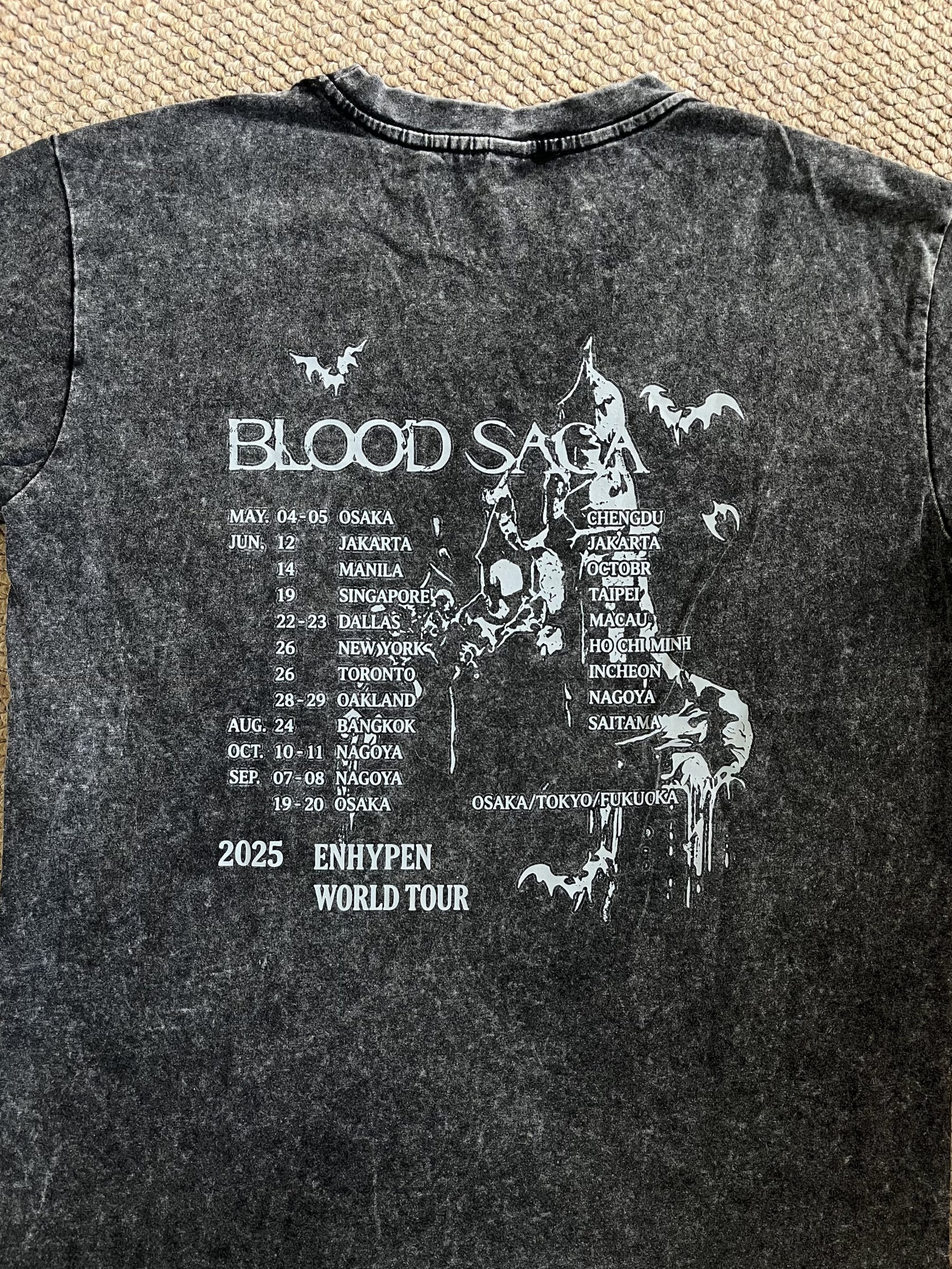 ENHYPEN concert inspired blood saga world tour print tshirt