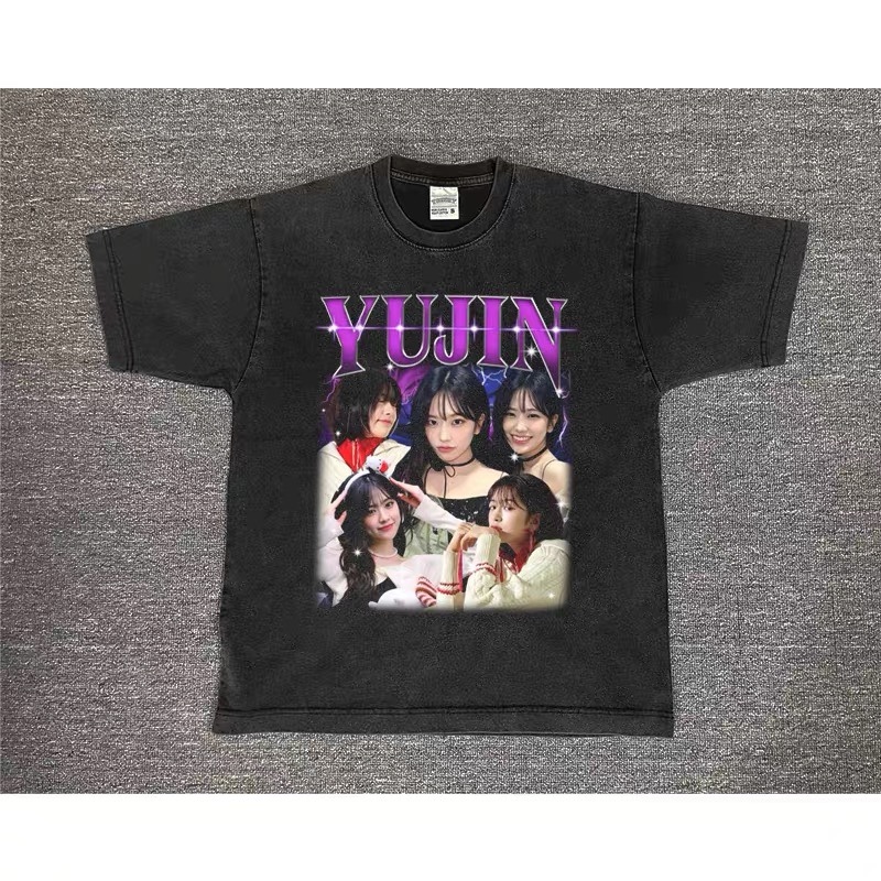 IVE Custom Member Printed Retro Washed T-Shirt