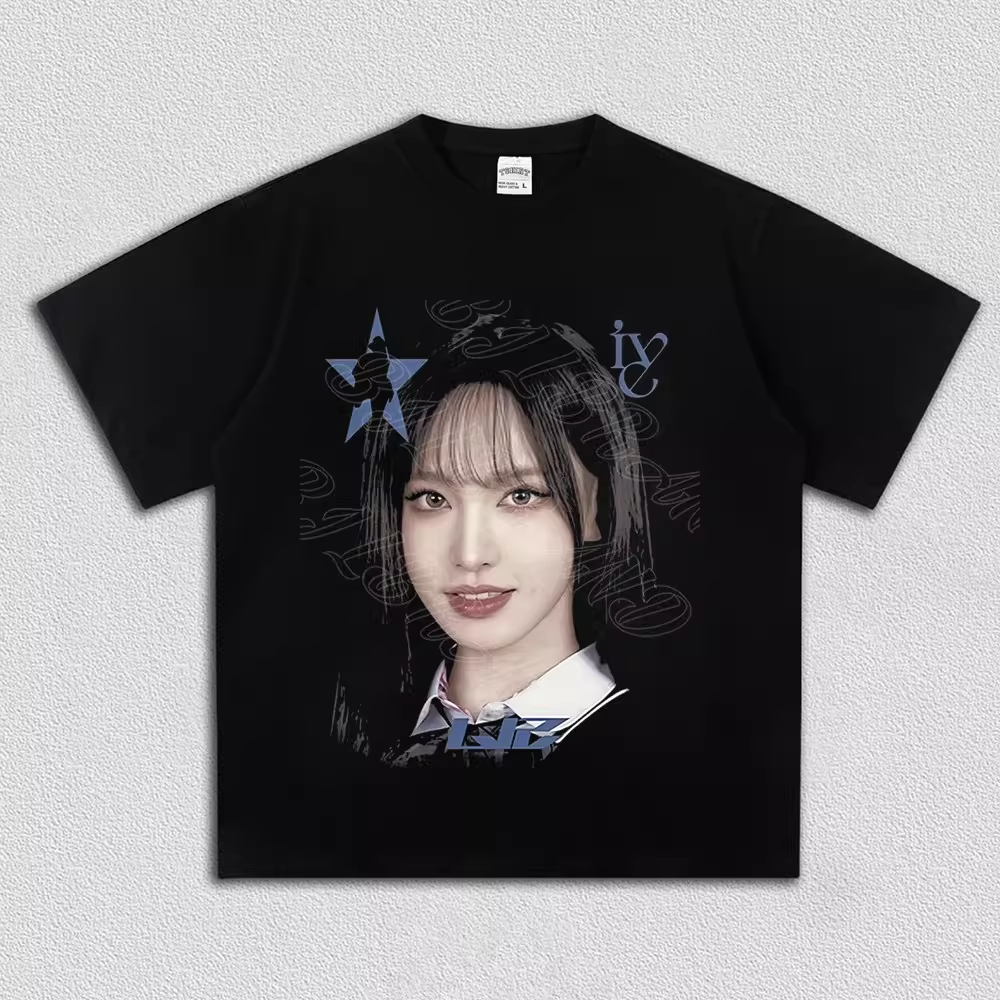 IVE Member Retro Portrait Graphic T-Shirt
