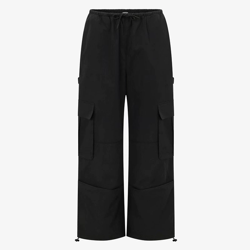 Low-rise pocket wide-leg cargo pants-Aespa Ningning