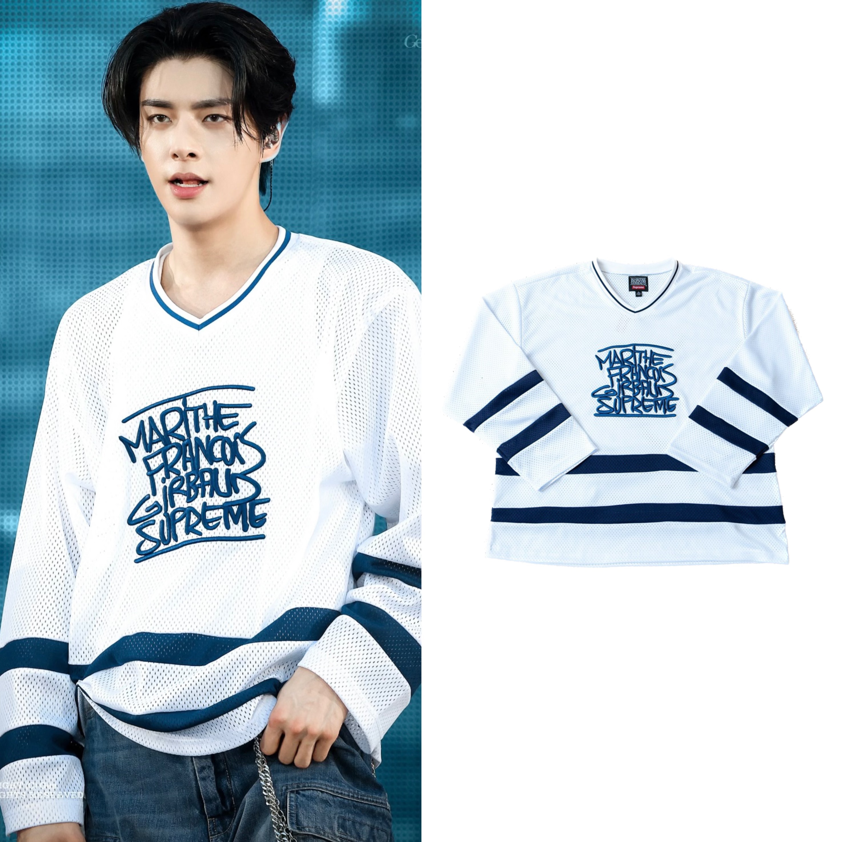 ENHYPEN Jake Inspired Embroidered Mesh Hockey Jersey