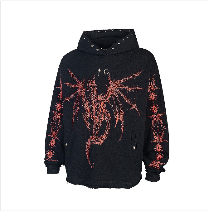 ENHYPEN Heeseung Inspired Dragon Print Hoodie