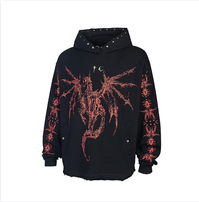 ENHYPEN Heeseung Inspired Dragon Print Hoodie