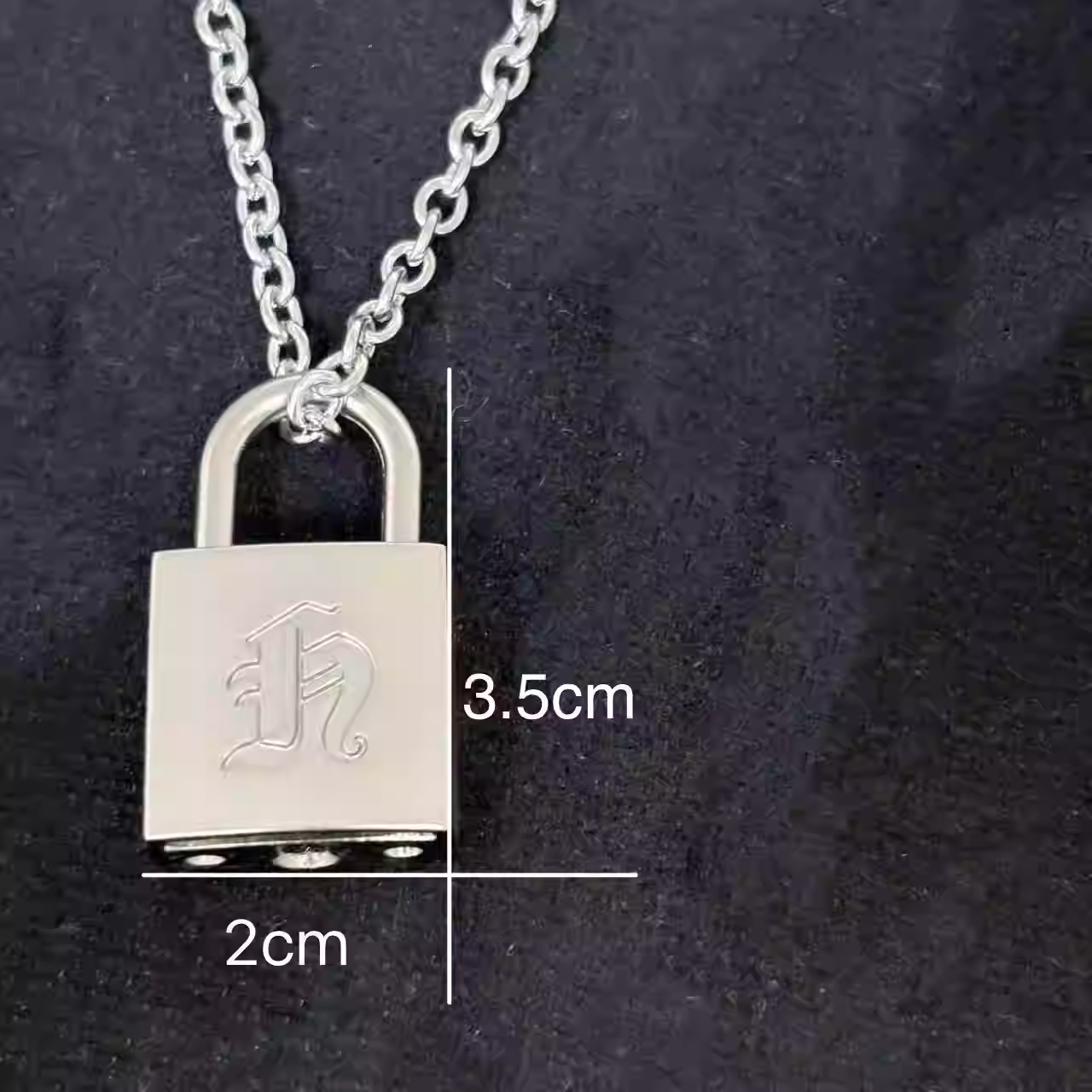 Straykids Hyunjin Inspired Initial Lock Pendant Necklace