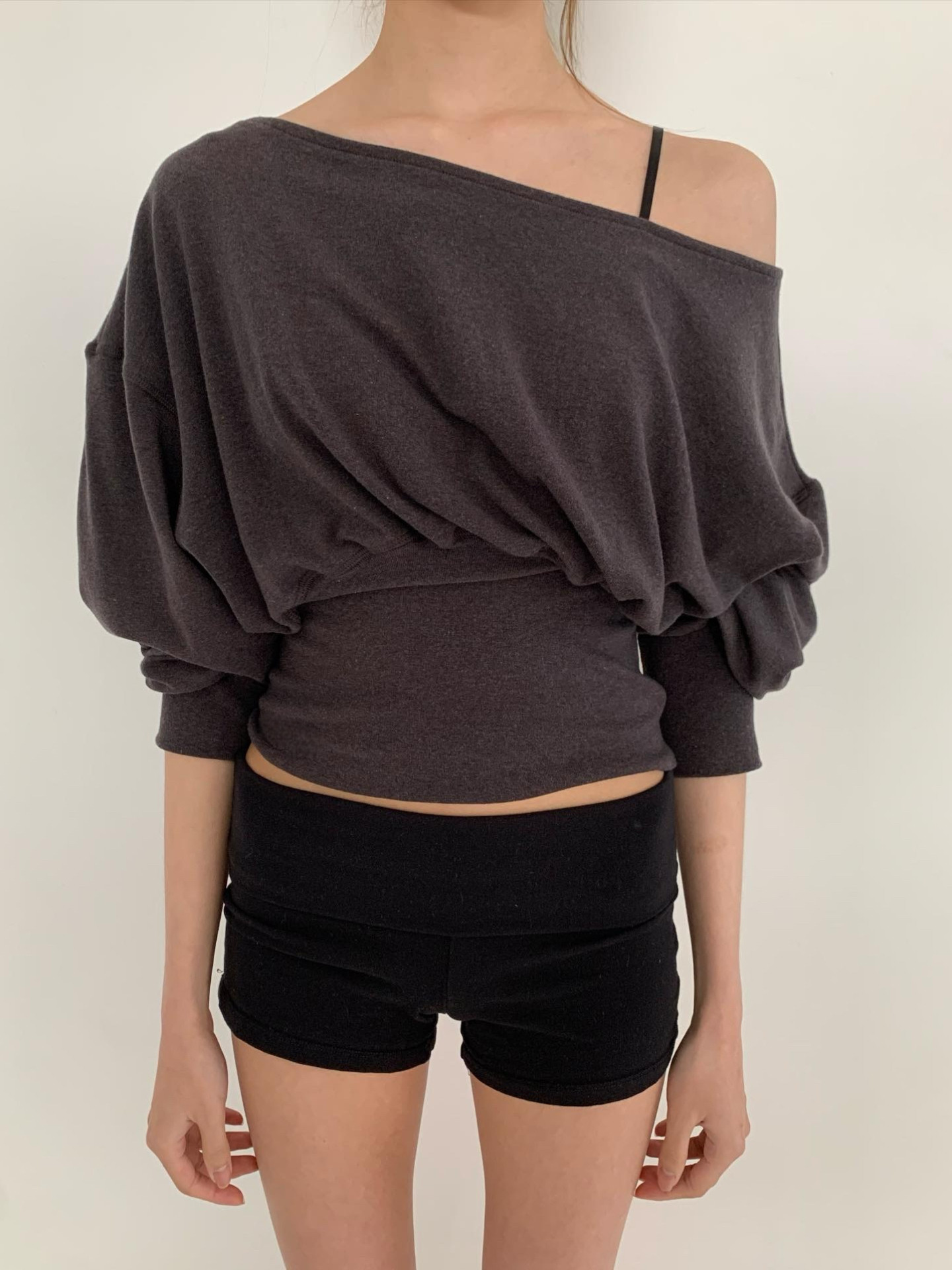 Blackpink Jennie Inspired Draped Back Long Sleeve Top