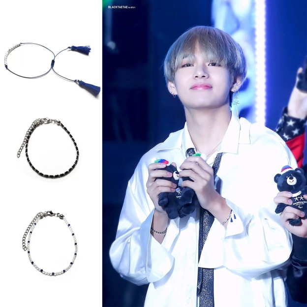 BTS V (Kim Taehyung) Beaded Fringe Bracelet Set –