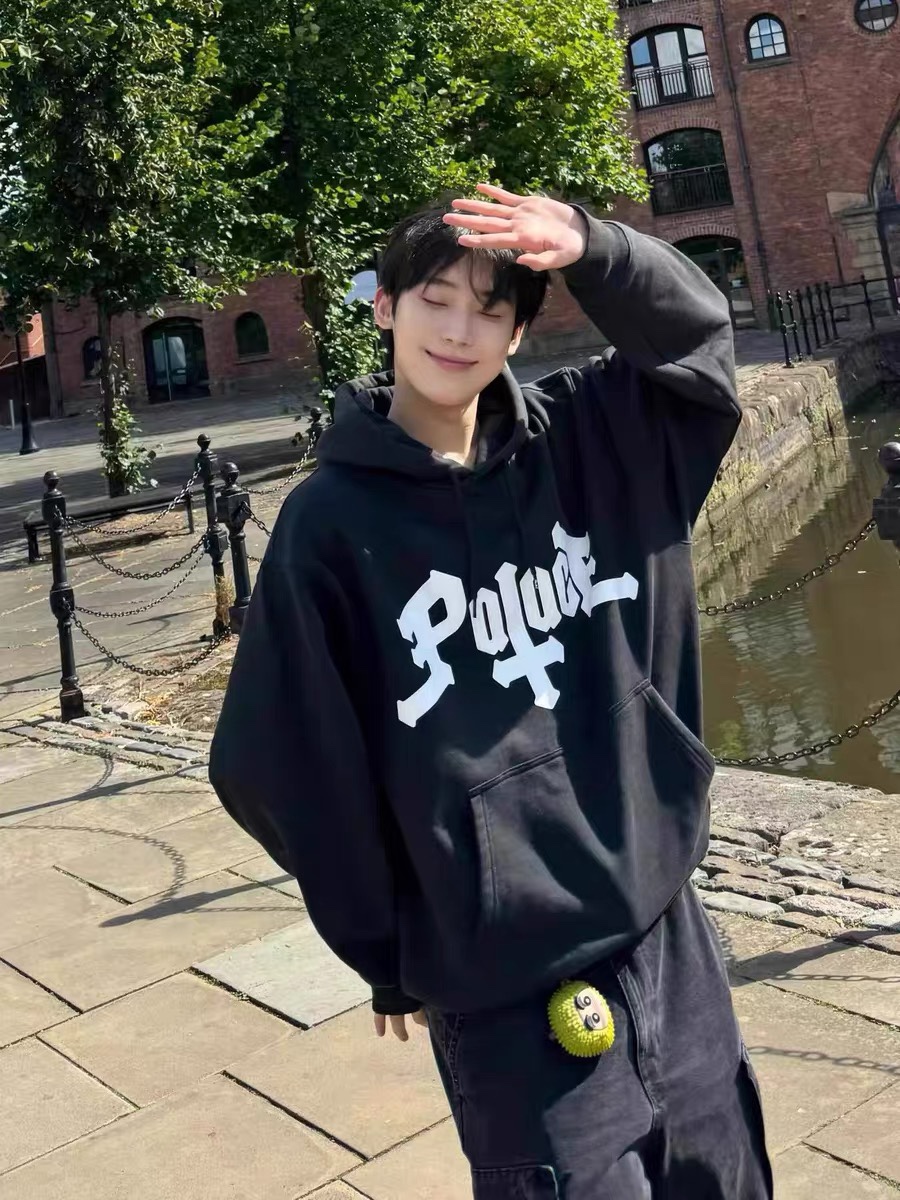 ENHYPEN Jungwon Inspired Letter Print Hoodie