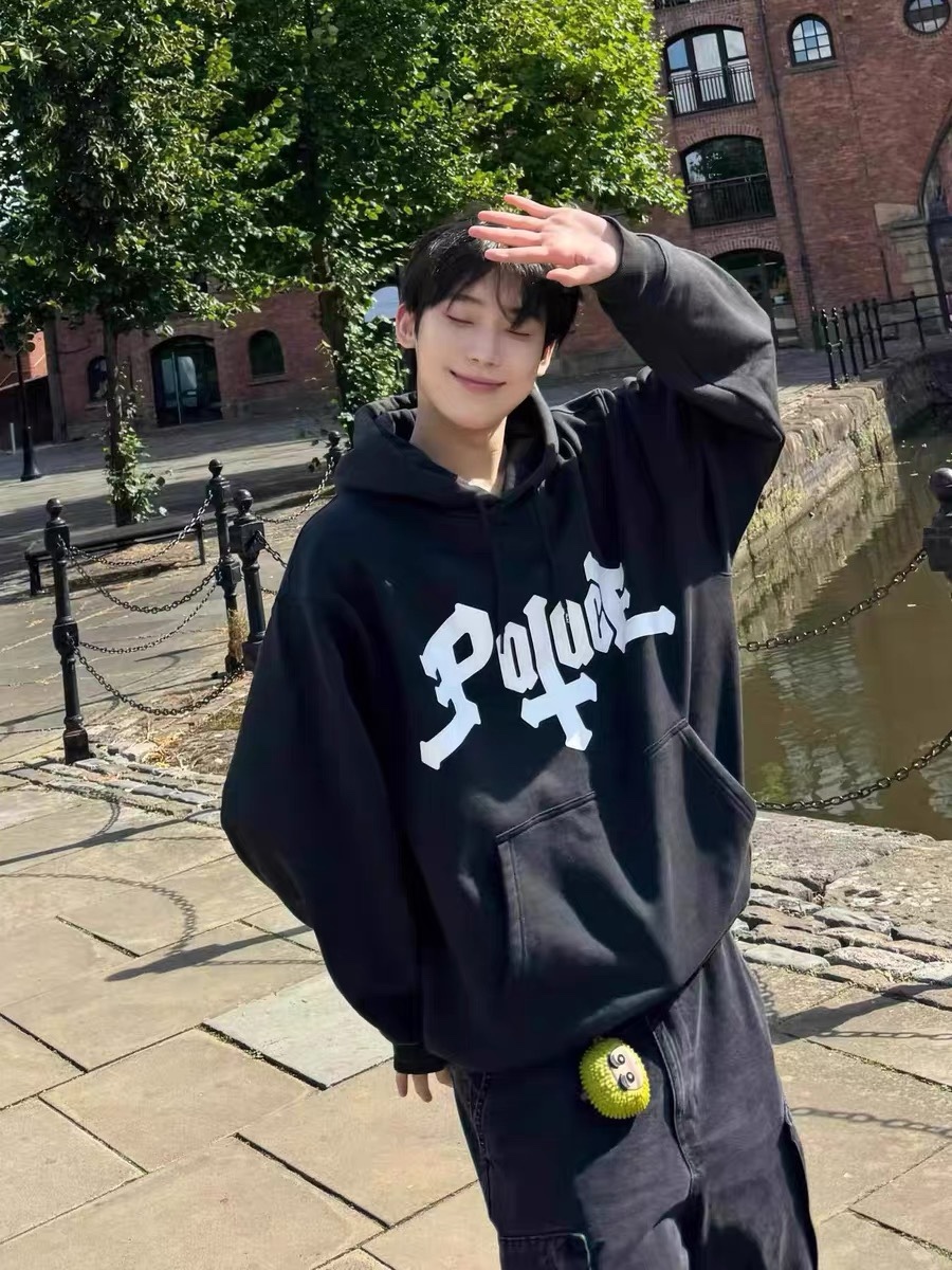 ENHYPEN Jungwon Inspired Letter Print Hoodie