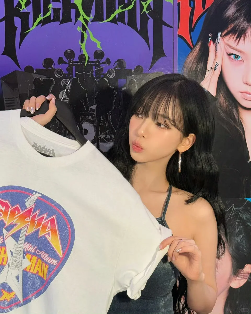 Aespa Rich Man Pop-up Merch Inspired T-Shirt