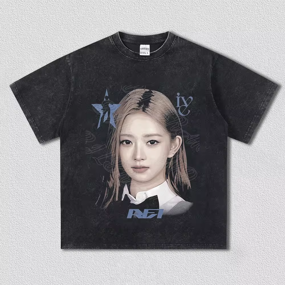 IVE Member Retro Portrait Graphic T-Shirt