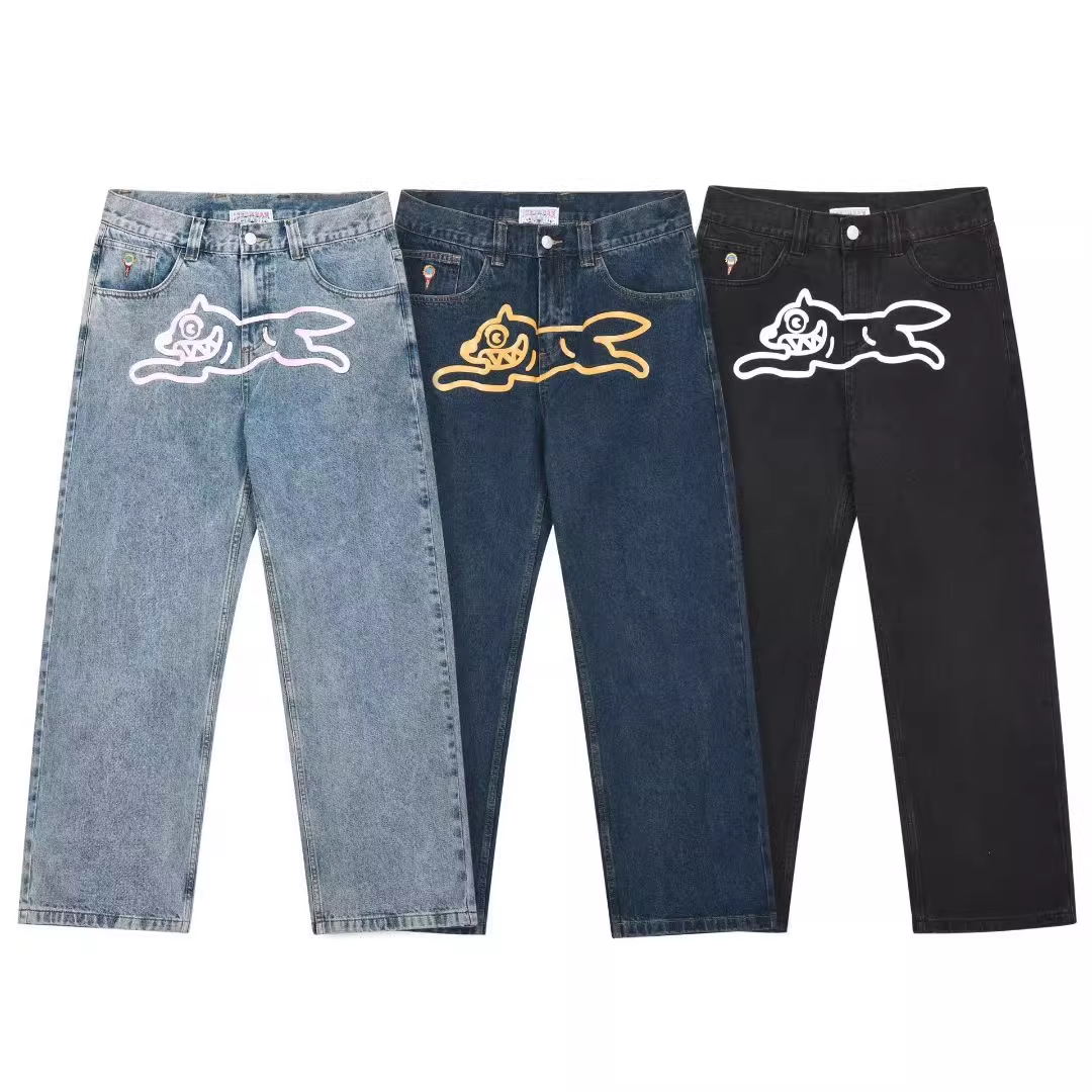 Cortis Juhoon Inspired Ice Cream Running Dog Denim Jeans