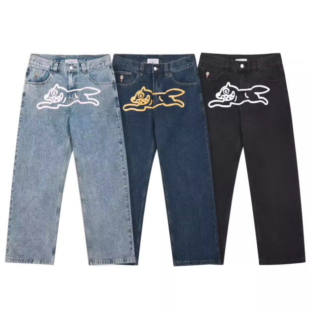 Cortis Juhoon Inspired Ice Cream Running Dog Denim Jeans