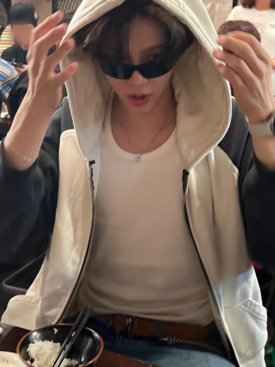 RIIZE Shotaro Inspired Color Block Zip-Up Hoodie