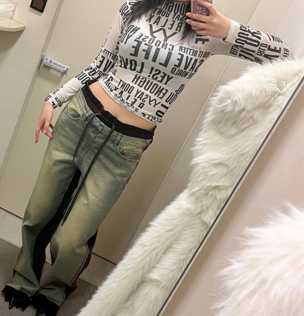 Newjeans&IVE&I-DLE Inspirer Two Waist Pants