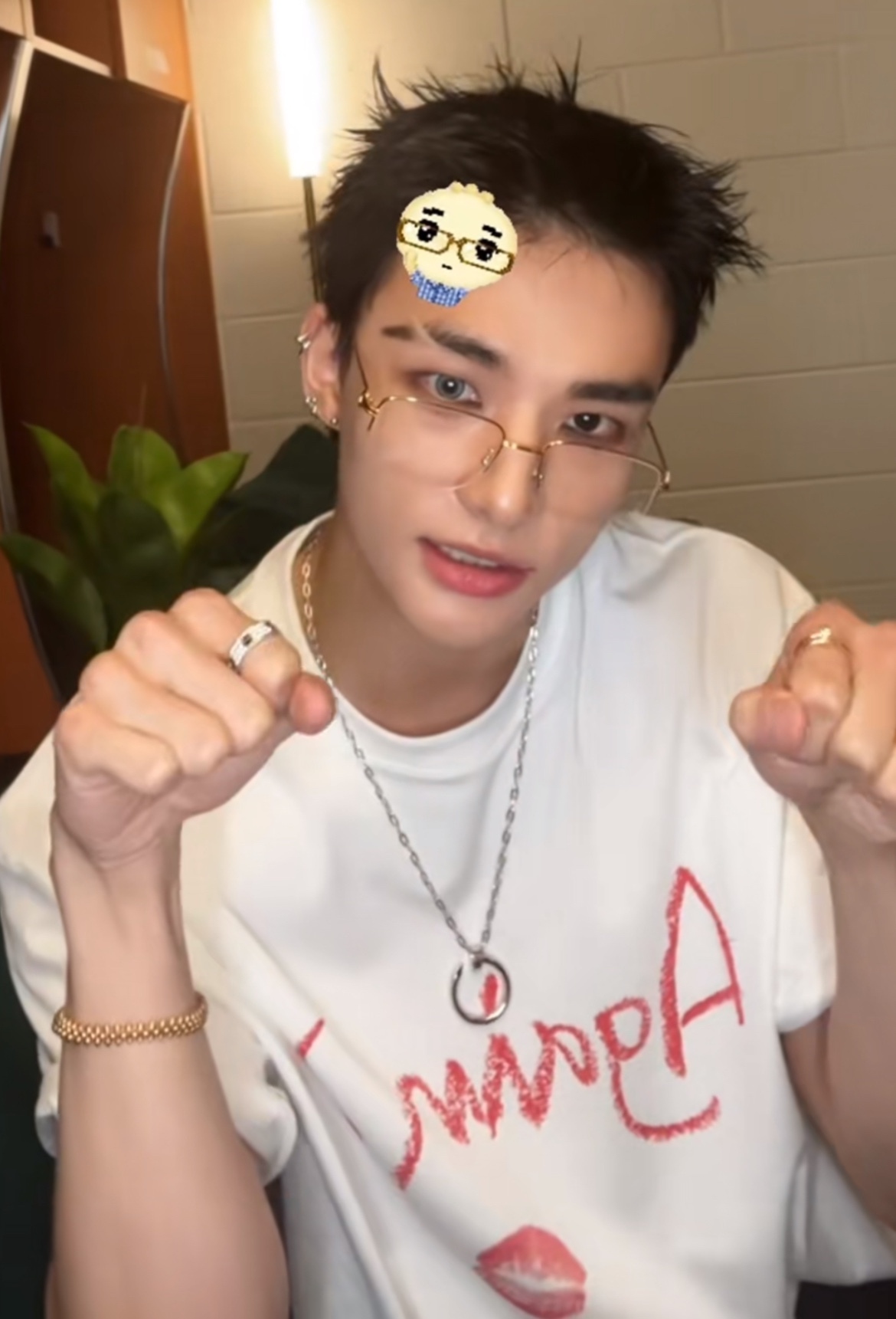 Stray kids hyunjin again slip print inspired tshirt