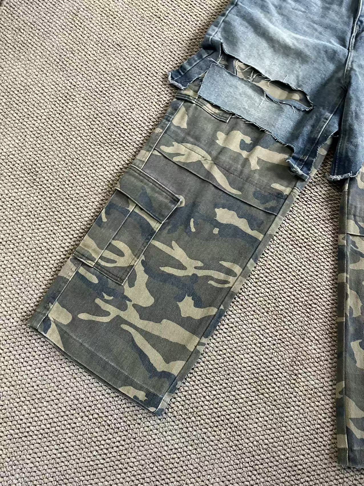 ENHYPEN Niki Inspired Patchwork Camo Cargo Pants-NI-KI