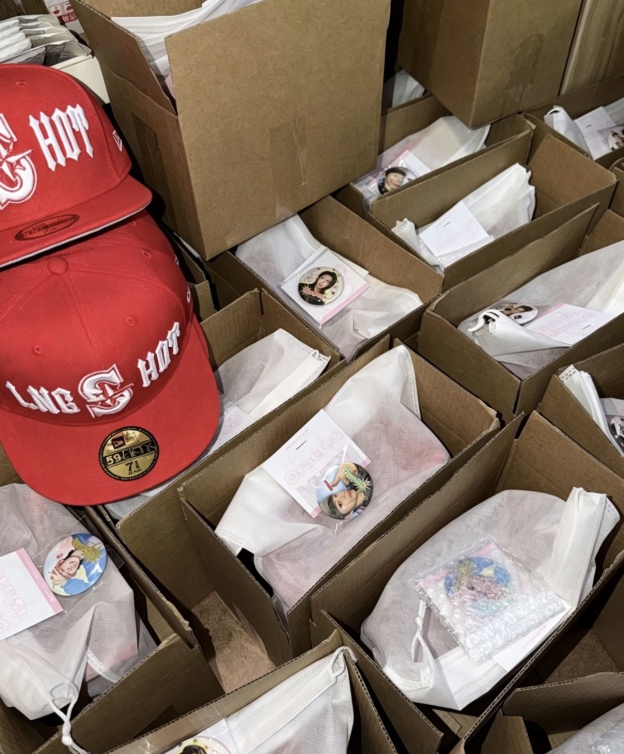 lngshot inspired Red Embroidered Baseball Cap Hat 