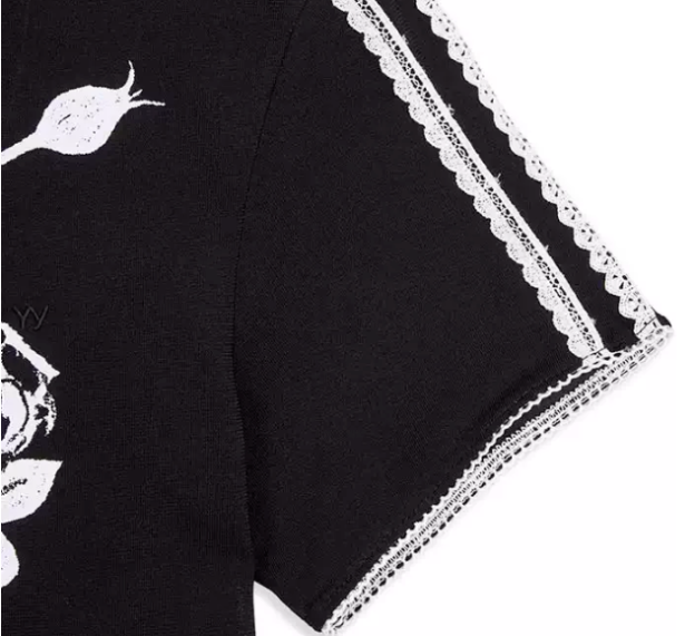 LE SSERAFIM Chaewon Inspired Rose Baby Tee