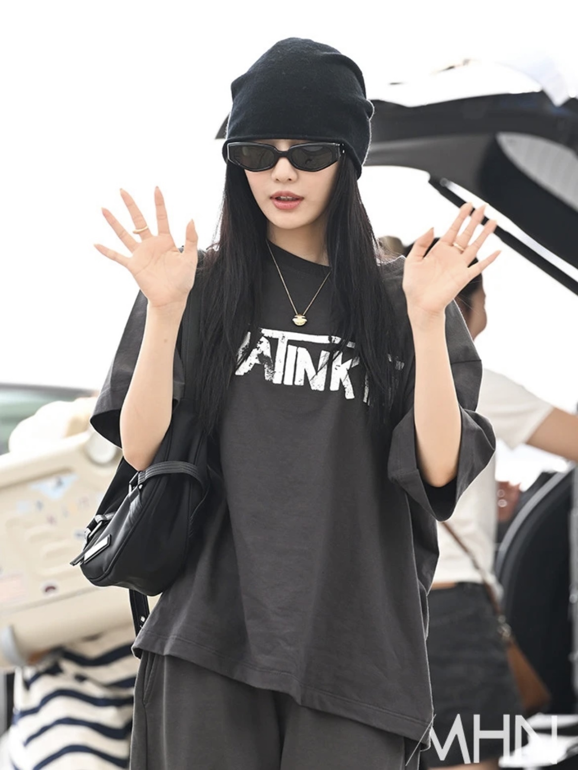 Aespa Ningning Inspired Logo Print Oversize Tee