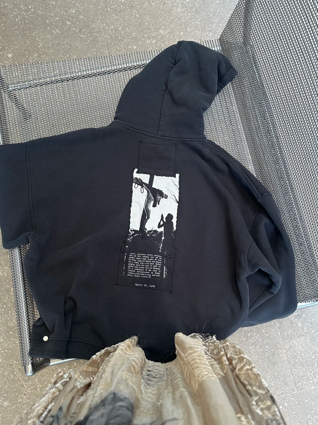Distressed Artist Defend Loose Inspired Zip Up Hoodie