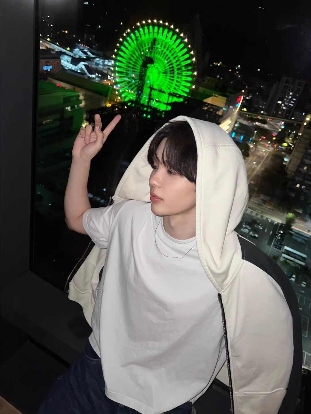 RIIZE Shotaro Inspired Color Block Zip-Up Hoodie