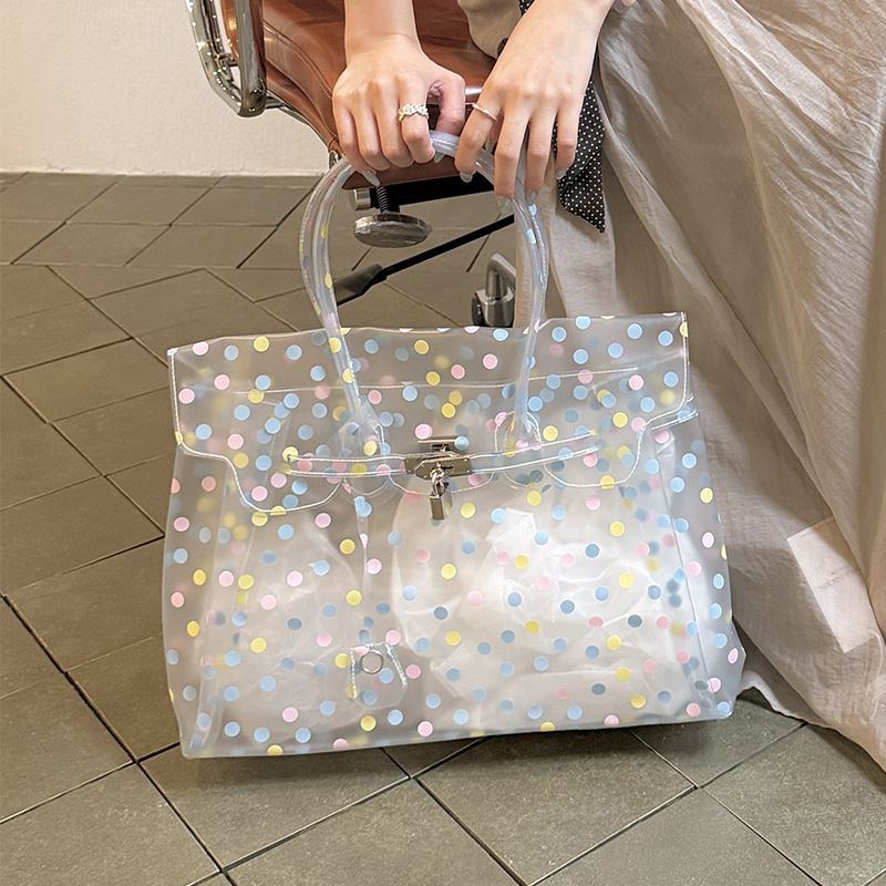 Macaron Polka Dot TPU Jelly Tote Bag jellyfirkin bag