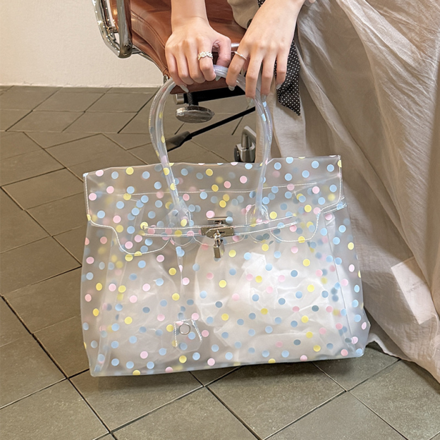 Macaron Polka Dot TPU Jelly Tote Bag jellyfirkin bag