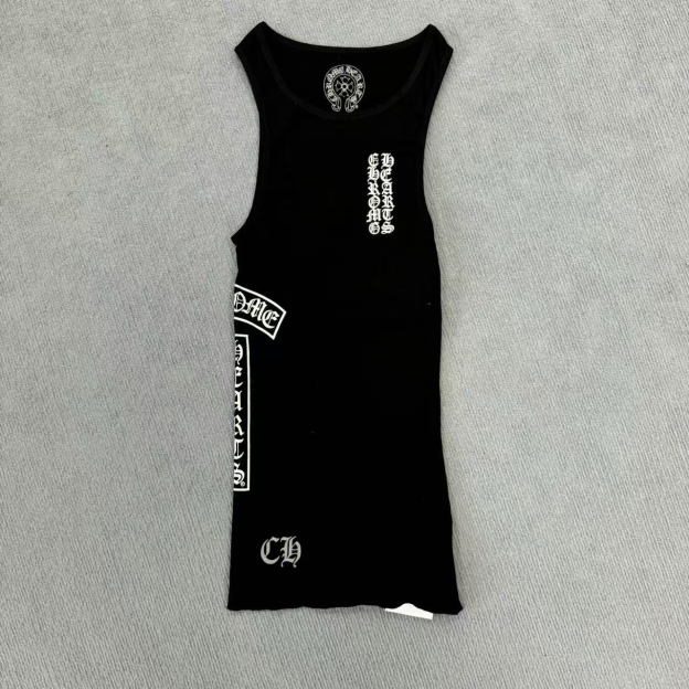 Stray kids Hyunjin Inspired Chrome Hearts Style Black Logo Tank Top-straykids
