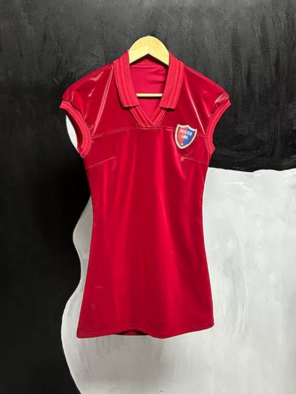 Blackpink Jennie Inspired Red Latex Mini Dress