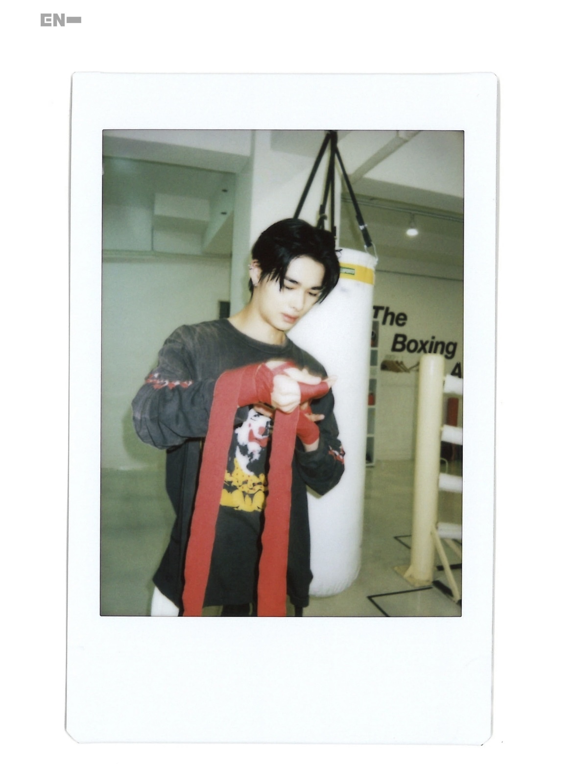 ENHYPEN Niki Inspired Clown Print Distressed Long Sleeve T-Shirt