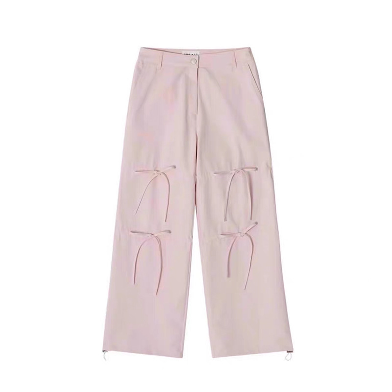 IVE Wonyoung&Rei Inspired Bow Tie Straight Leg Pants