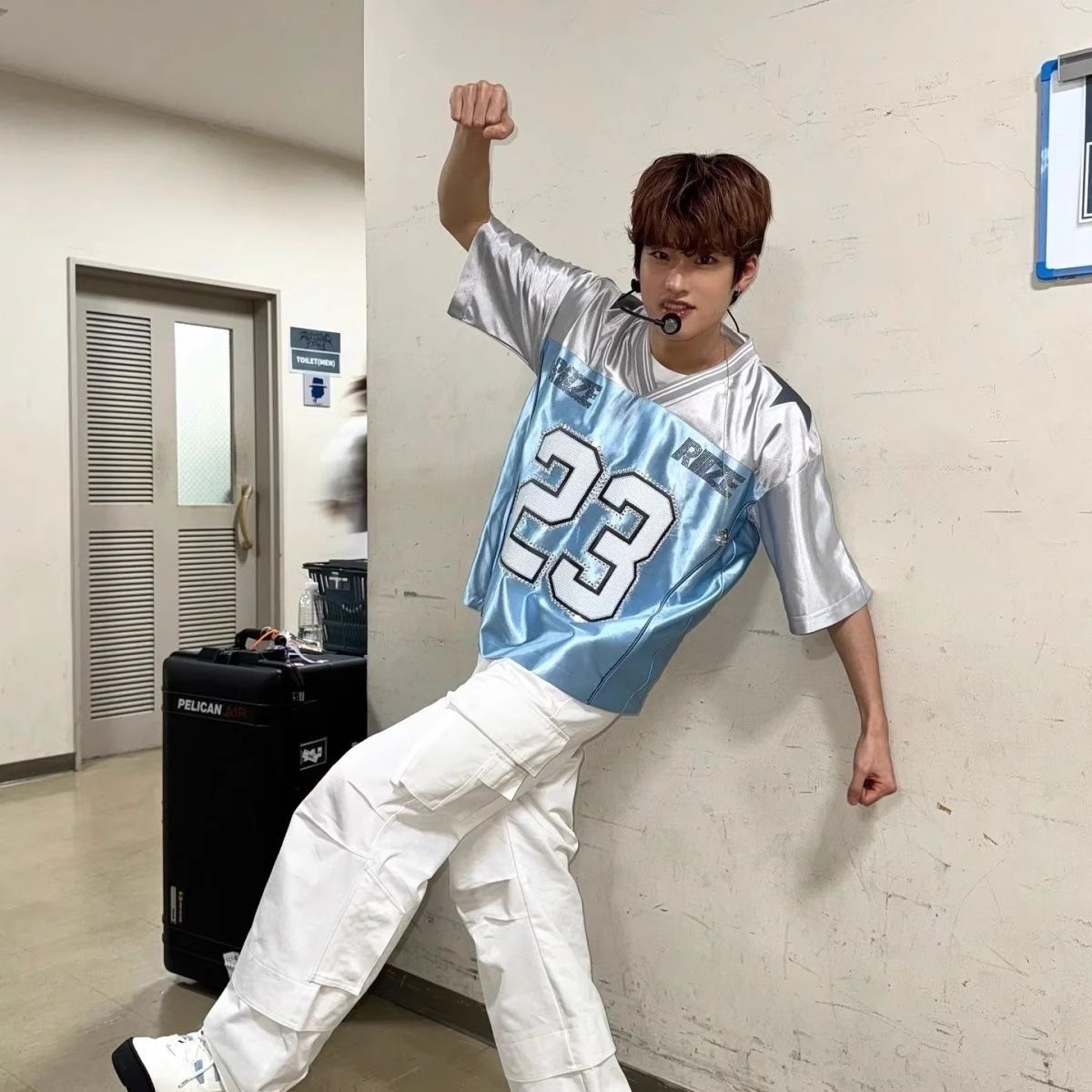 RIIZE Inspired Custom Silver Blue Spliced Jersey