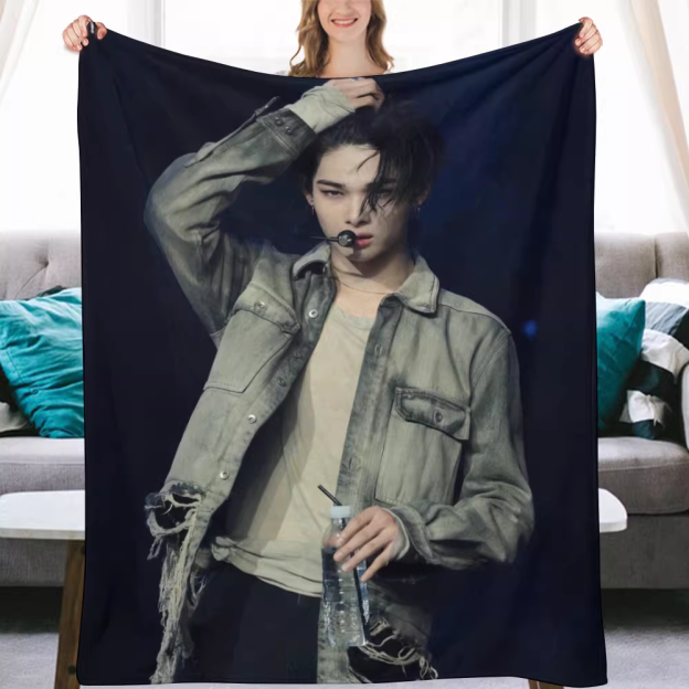 Enhypen Niki Fanmade Flanne Blanket - Kpop Concert Fan Blanket-ni-ki