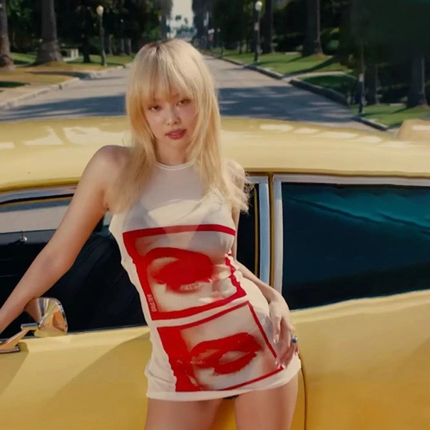 Blackpink Jennie Inspired Sleeveless Graphic Dress