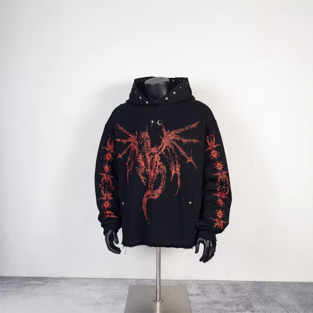 ENHYPEN Heeseung Inspired Dragon Print Hoodie