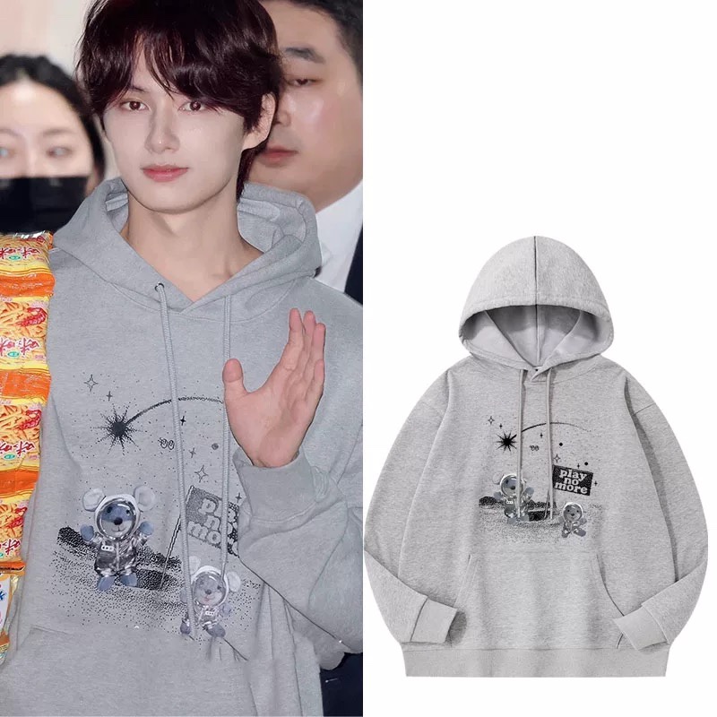 Grey Play No More Hoodie inspired Jun Seventeen
