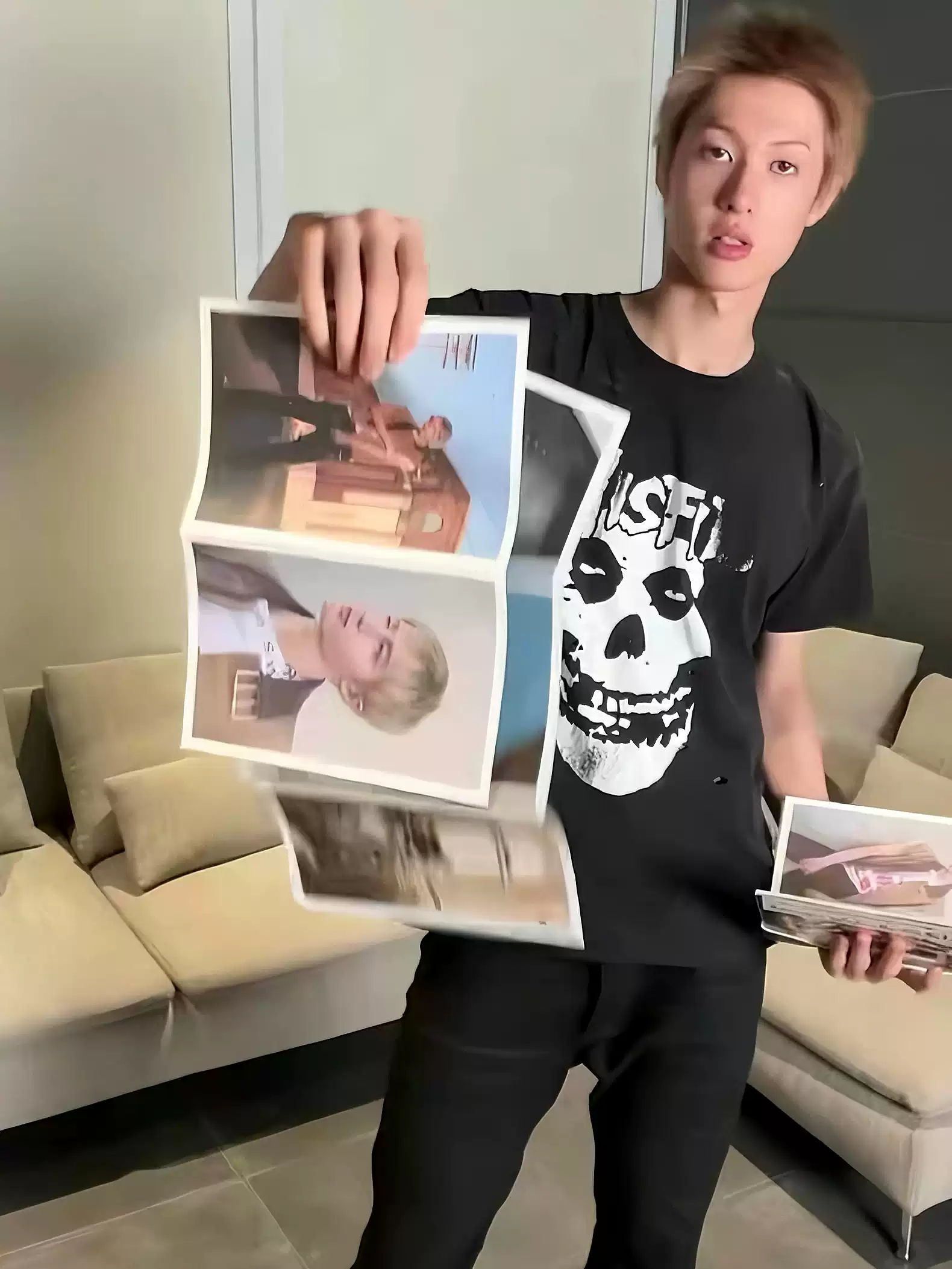Cortis Martin Justin Biber Inspired Misfits Classic Fiend Skull Graphic T-Shirt