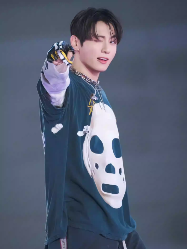 BTS Jungkook Inspired Hockey Mask Vintage Washed T-Shirt