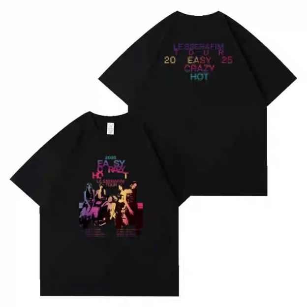 LE SSERAFIM 2025 Tour EasyCrazyHot in North America Merch Inspired T-Shirt